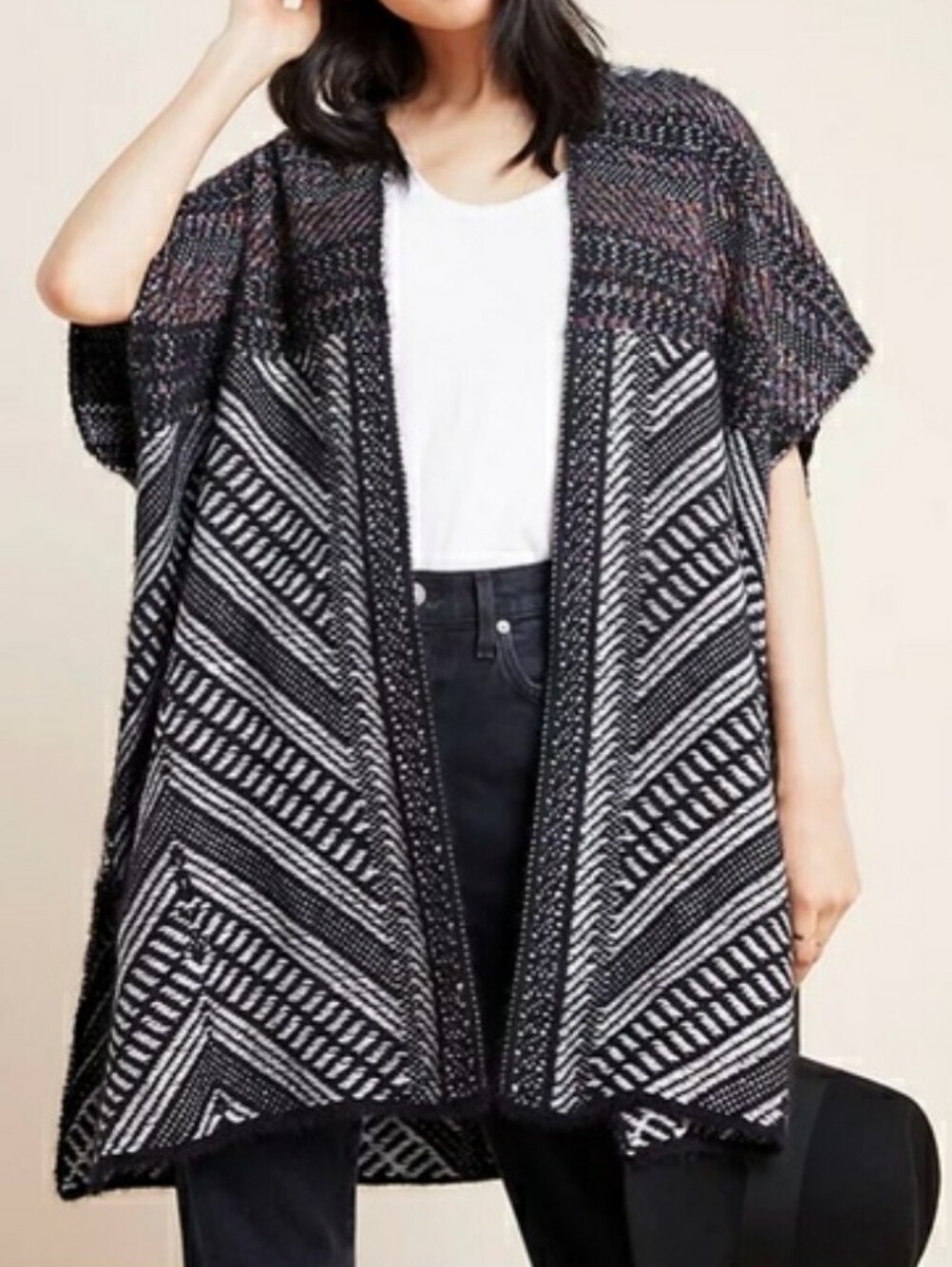 Molly Bracken Patterned Open-Front Women’s Sweater Cardigan Size 2X